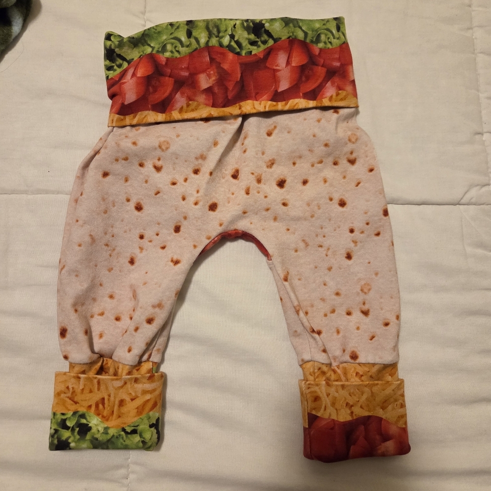 Burrito Print Baby Pants